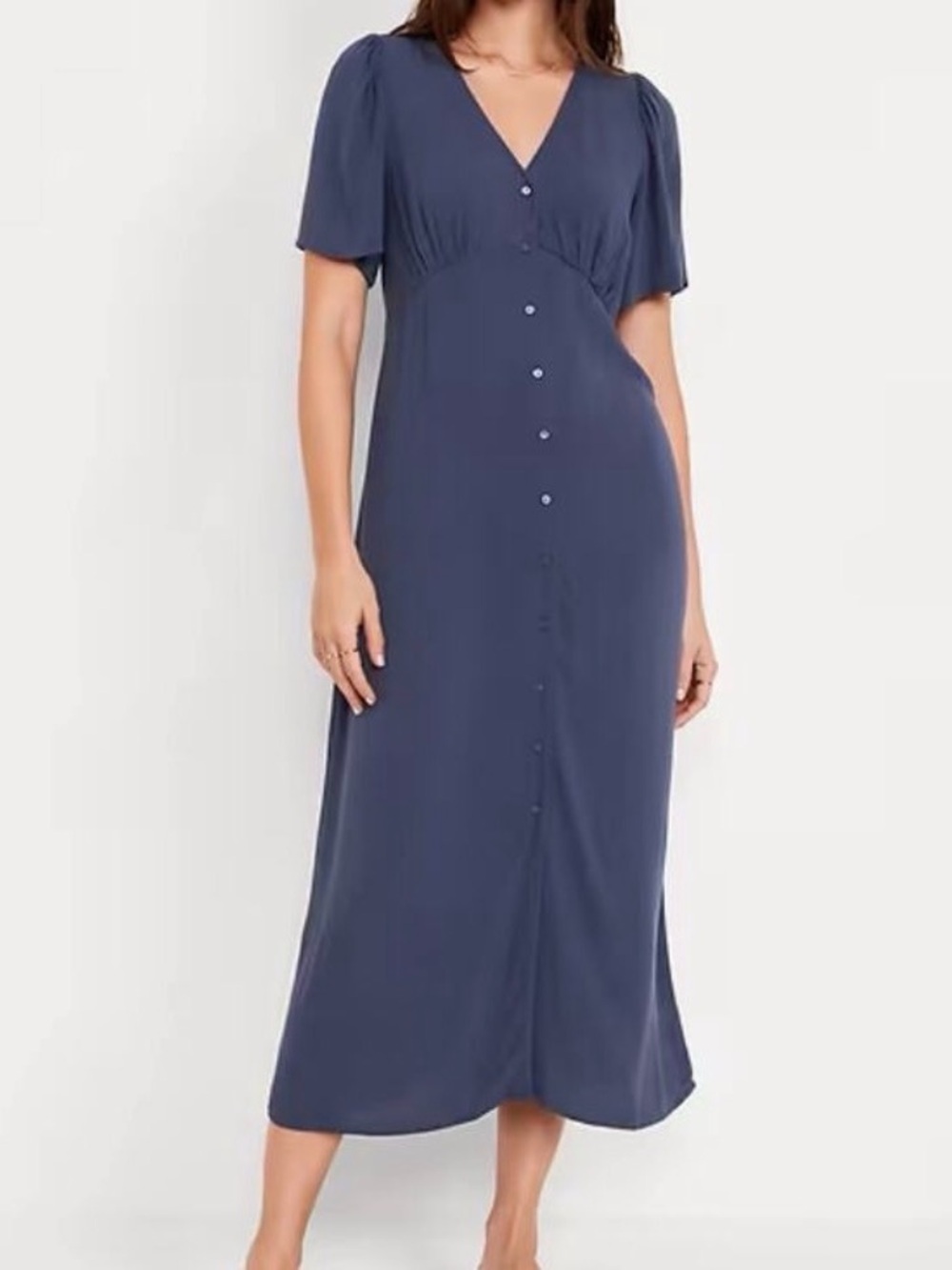 Old Navy Navy Blue V-Neck Dress